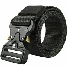 Tactical Belt Heavy Duty Adjustable Military Style w/Rigger quick release buckle