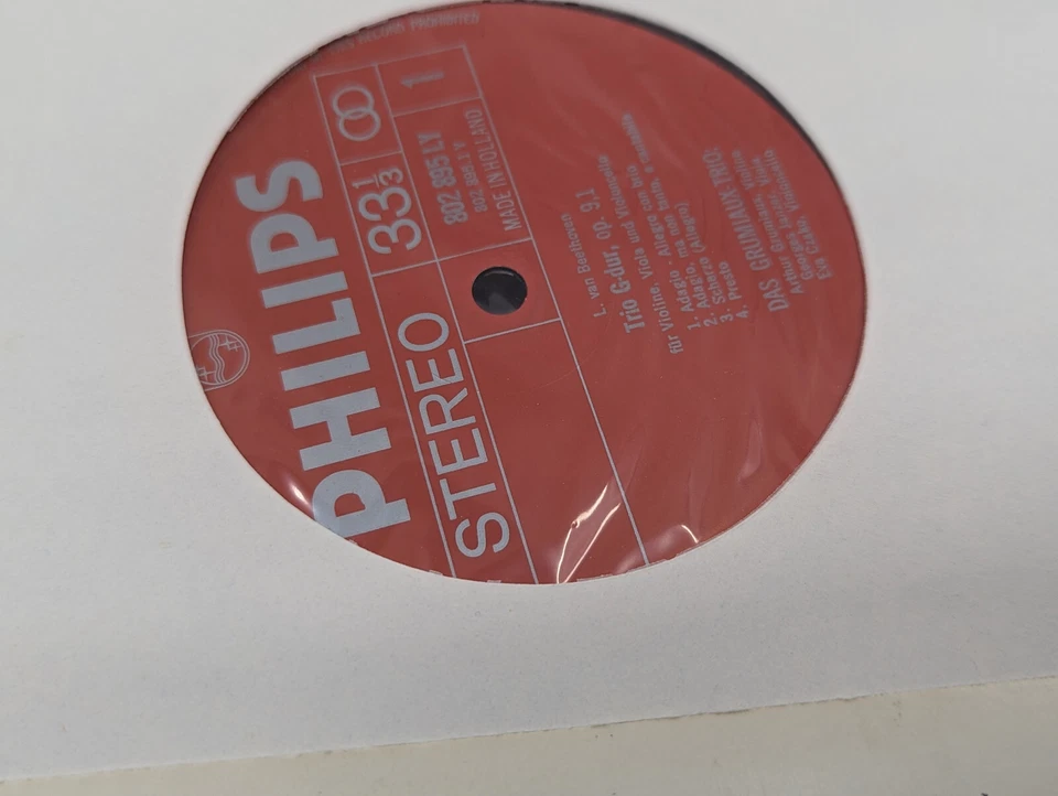 BEETHOVEN String Trios Op. 9 Nos. 1 & 3 - ARTHUR GRUMIAUX TRIO - PHILIPS ST LP - Image 3 of 4