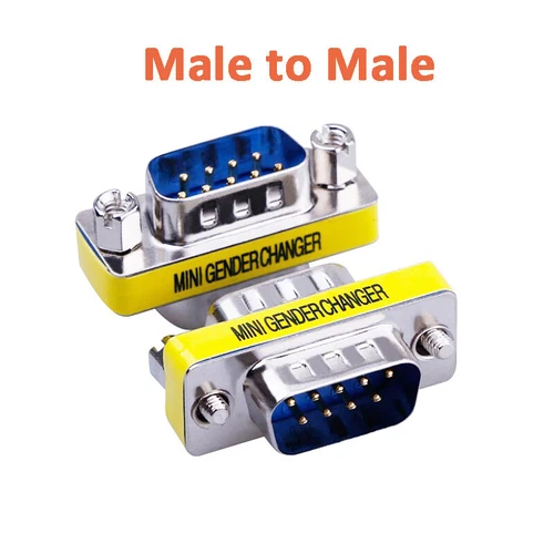 RS-232 DB9 9 Pin Male Female F-F/M-M Serial Cable Gender Changer Coupler Adapter - Picture 6 of 8