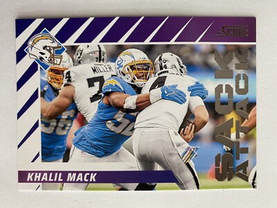2024 Score Football Sack Attack #9 Khalil Mack