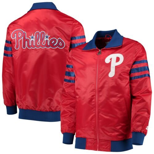 Vintage Wilson Philadelphia Phillies MLB Satin Bomber Vintage Wilson Philadelphia Phillies MLB Satin Bomber