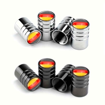 4x Deutschland Flagge Reifenventil Staubkappen Auto Rad Reifen Ventilschaft Abdeckkappe