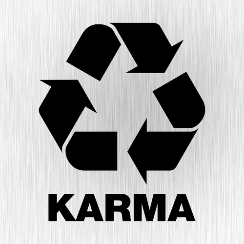 Karma Recycling Buddha Fun Comedy Black Car Vinyl Decal Sticker eBay