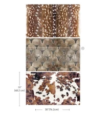 Redesign with Prima "Ranch Roamers" Decoupage Decor Paper Pack, Animal Print