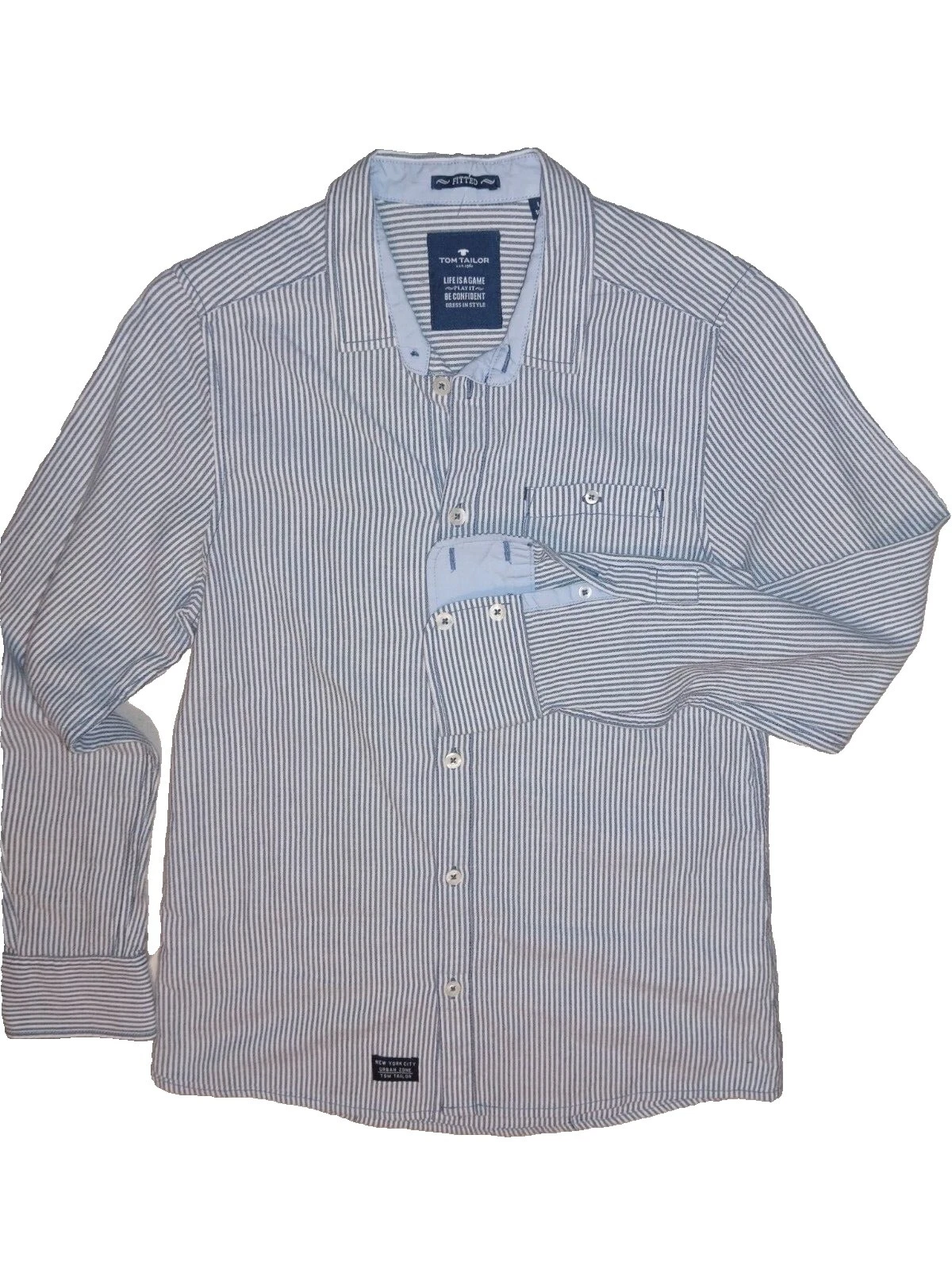 TOM TAILOR Algodón Manga larga Informal Con Botones camisas para hombres