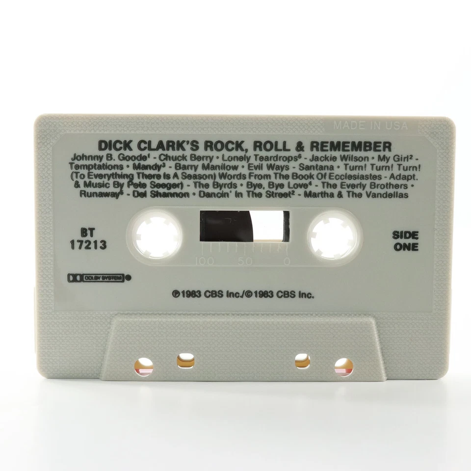 Dick Clark's Rock, Roll and Remember (Cassette Tape, 1983, CBS) BT 17213 TESTED - Image 3 of 4