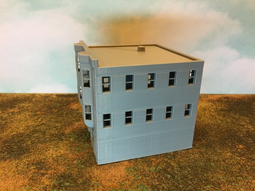 20th Century 3 Story BLOCK SHOPS Building - Z Scale 1:220 - 3D PRINTED Model USA - Picture 6 of 12