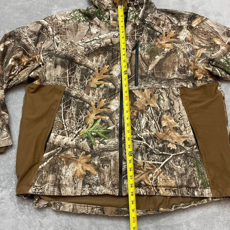 Real Tree Jacket Edge Scent Factor Camo Hunting Full Zip Hooded Mens XXL (Flaws) - Image 4 of 4
