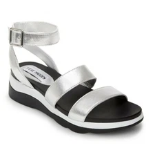 Steve Madden Women Relish Sandal, Silver Metal