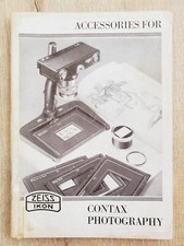 ZEISS IKON CONTAX ACCESSORIES Vintage 1936 Sales Brochure Germany