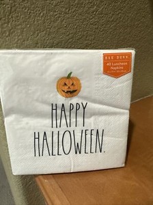 Rae Dun HAPPY HALLOWEEN- 40 Count Pumpkin Luncheon Napkins- 13" x 13" NIP