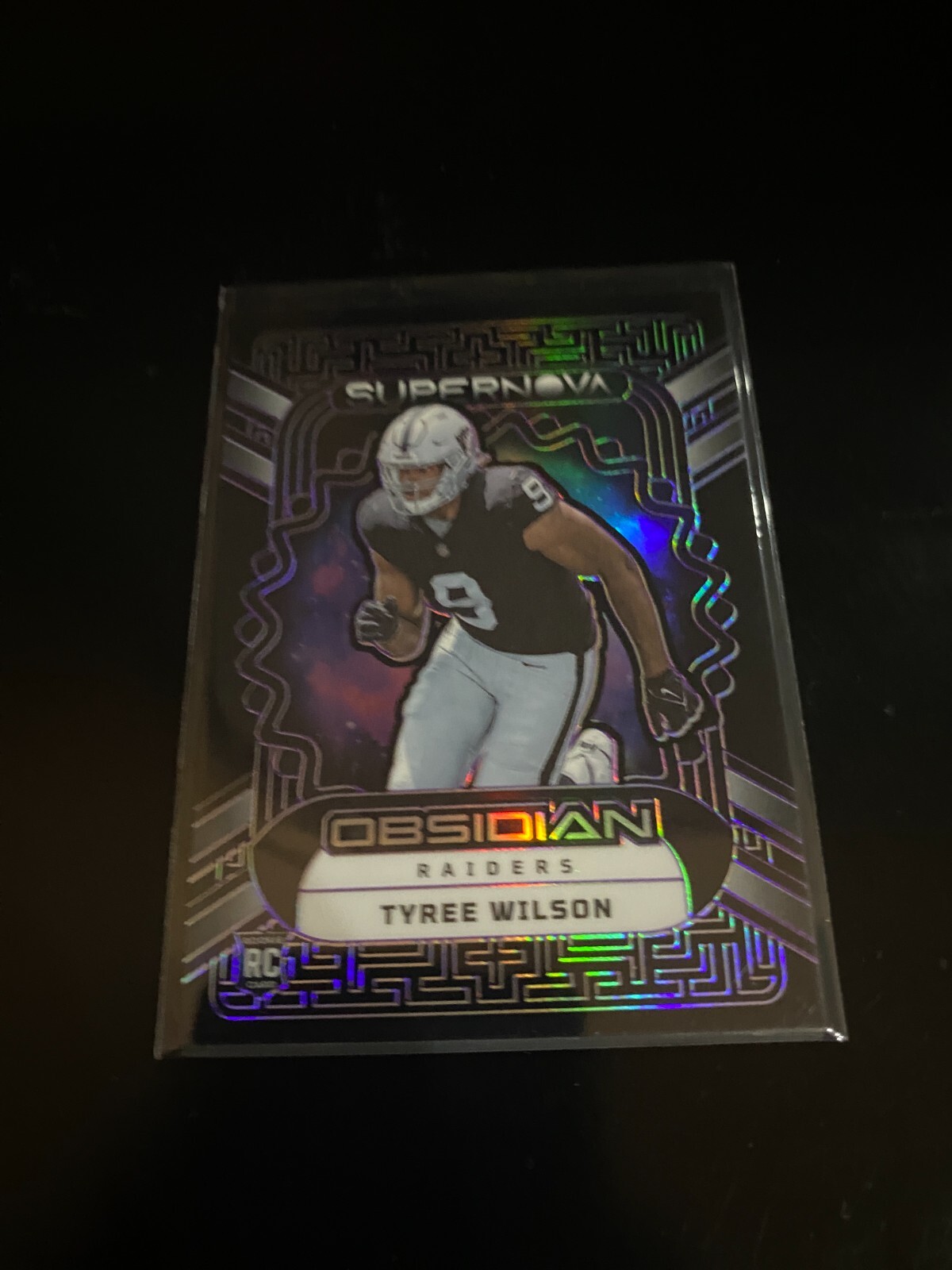 Tyree Wilson 2023 Panini Obsidian Purple Etch Supernova /75 RC Raiders 24