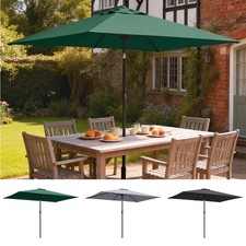 Garden Parasol, Outdoor Sun Shade with Crank Handle, Tilt Function