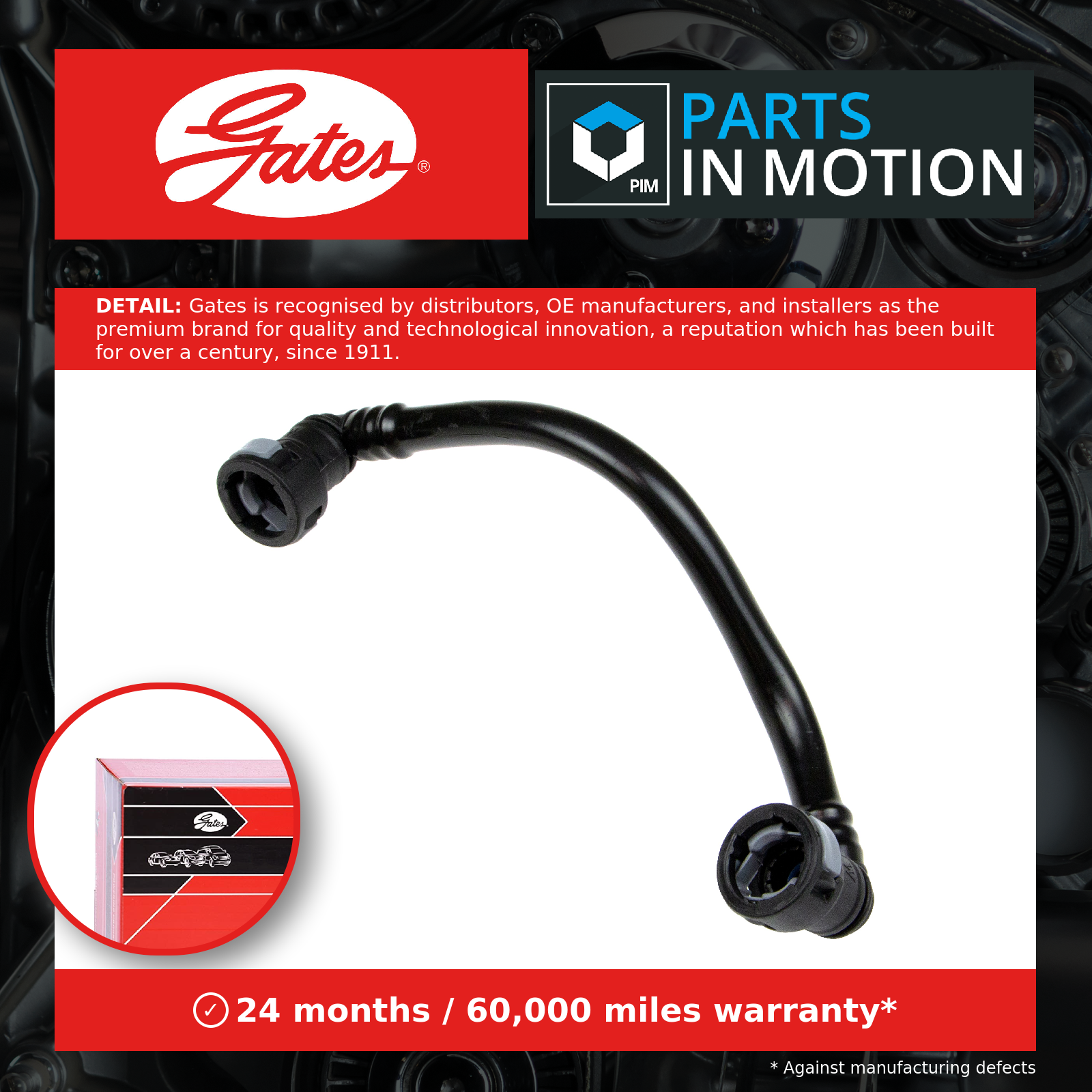 Moulded Fuel Hose / Pipe MFL1325 Gates Supply Injection 51123045850 438901325