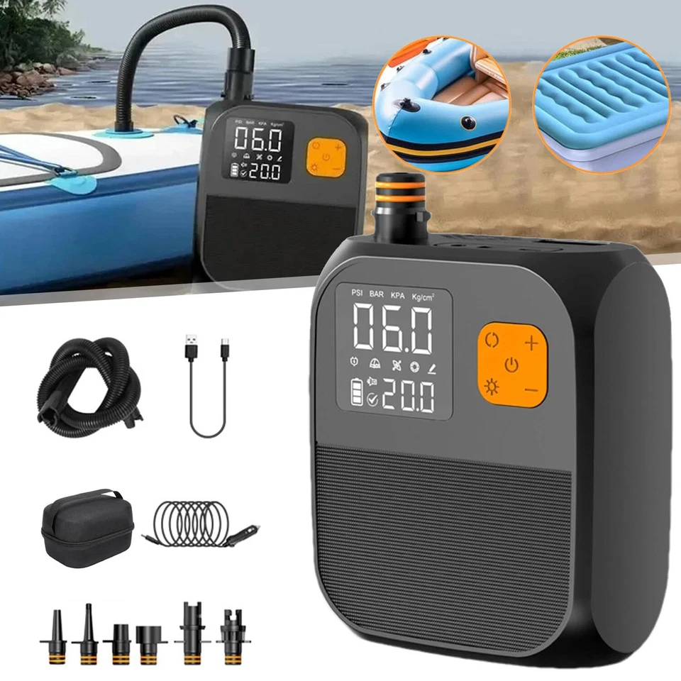 Elektrische Luftpumpe SUP Pumpe mit 8000mAh Akku Luftpumpe für Paddleboard,Zelt - Bild 2 von 4