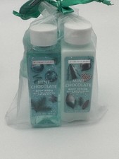 My Beauty Spot 3PC Bath Set MINT CHOCOLATE Body Wash Lotion  Shower Puff