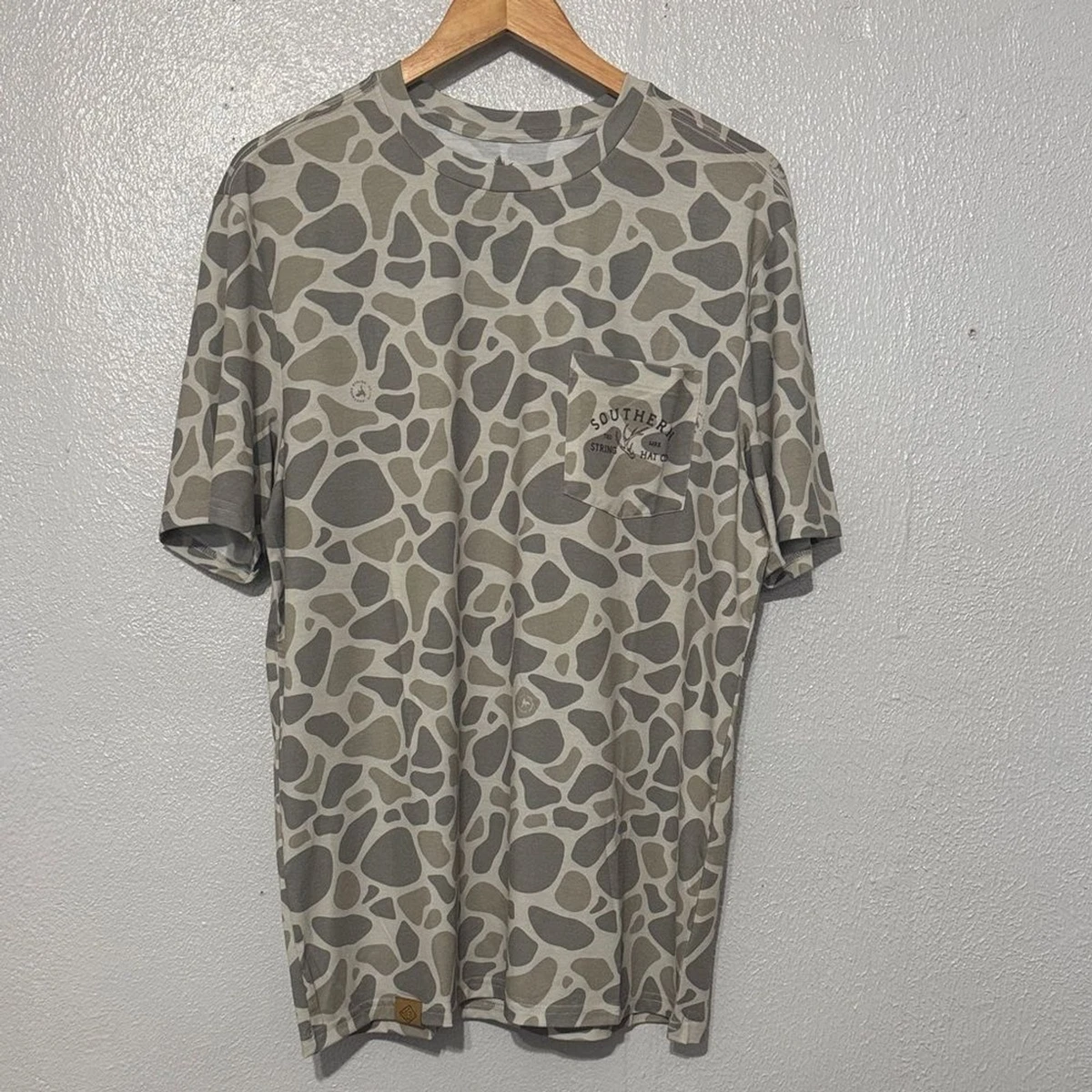 Chemise Southern Marsh Homme – Manches Courtes, Gris, Imprimé Rames, Taille L