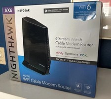 NETGEAR Nighthawk AX6/6 Stream WiFi 6 Cable Modern Router