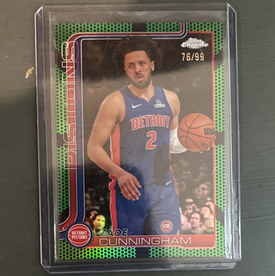 Topps 2025 Topps Chrome Cade Cunningham #88 Serial Numbered /99 Pistons