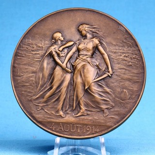 Bronzemedaille Belgien 1914 La Prusse Garantit La Neutralite Belge 1839 Vz
