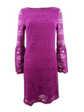 Tommy Hilfiger Women's Botanical Lace Bell-Sleeve Dress