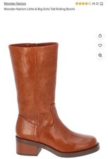 NEW Wonder Nation Brown Tall Faux Leather Riding Boots Girls Size 5 Youth NWT