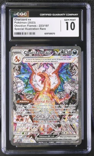 Charizard ex 223/197 Special Illustration Rare - Obsidian Flames CGC 10 GEM MINT