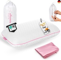 Alkamto Reisekissen ? Campingkissen ? Ergonomisches Memory-Schaum-Kissen Mit