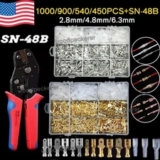 1000x Male Female Spade Splice Connectors Wire Crimp Terminals Assortment Kit
