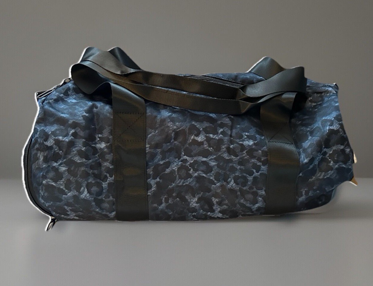 Duffel Bag Barbella Blue & Black Barrel With Shoe Compartment New