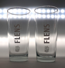 Flensburger Pilsener Bier Beer Bierglas  Klar 0,3l Bar Plop 2 Stück NEU