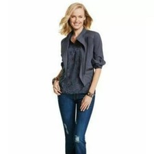 CAbi 3023 Twilight Asymmetrical Moto Zip Up Jacket - Size Small