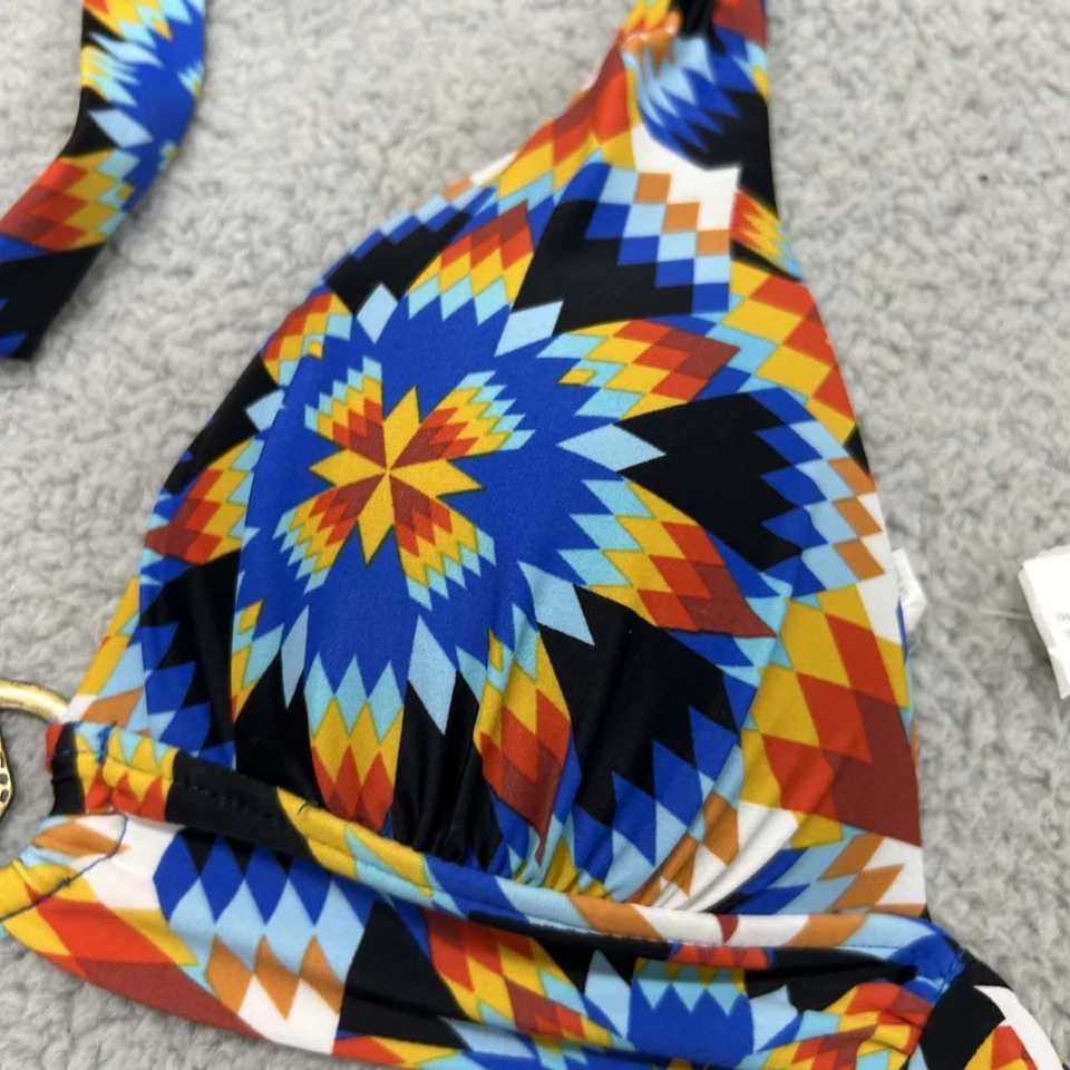 Triángulo de natación Bisou Bisou para mujer talla mediana traje de baño de playa azteca suroeste Foto 2 de 4