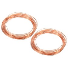 Soft Copper Wire, 2Pcs 23Gauge/0.6mm Diameter 7m/22.96ft Spool Craft Wire