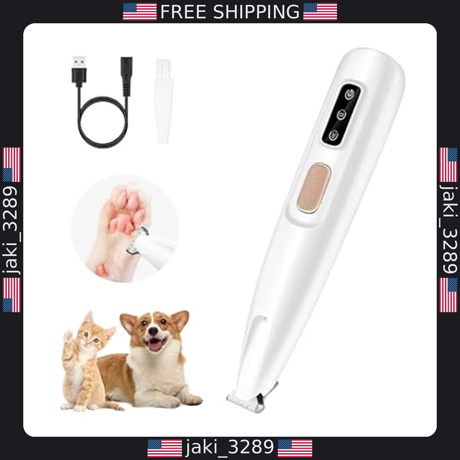 Mcbazel Pet Micro Trimmer - Waterproof, Rechargeable, Quiet Grooming Tool