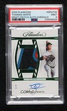 2024 Panini Flawless Draft Emerald 4/5 Thomas White PSA 9 MINT Patch Auto 15q9
