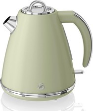Image of Swan Retro Jug Kettle 1.5L Green 3KW Fast Rapid Boil Cordless 360° Base SK19020G