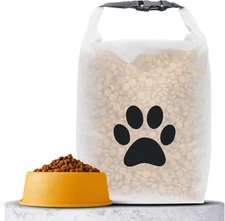 rezip Large Roll Top Pet Dry Food Storage Bag 40-Cup BPA-Free Food-Grade Pet-...