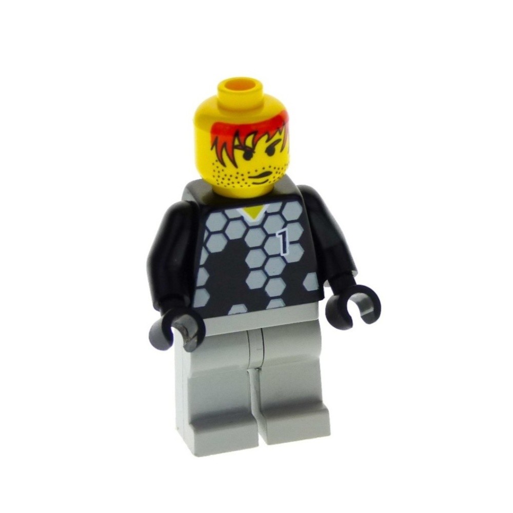 1x LEGO Minifigure Sports Soccer Football Player Goalkeeper No. 1 3420 soc098