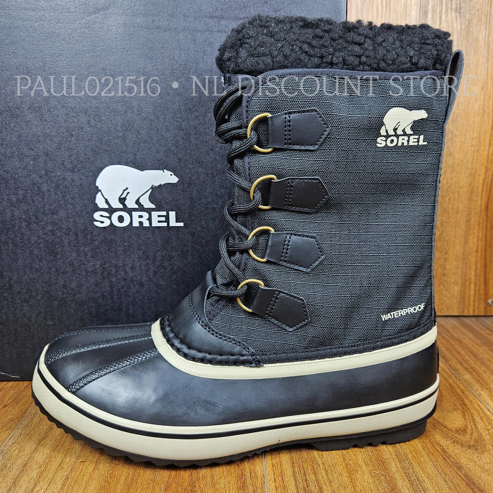 SOREL Men’s 1964 Pac Nylon WP Snow Boots ~ Black/Ancient Fossil ~ Various Sizes