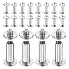 20set Phillips Chicago Screw M4x14mm Binding Post Screw, Silver