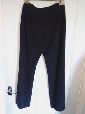 Next Petite Black Flare Bootcut Trousers 61% Poly 33% Viscose 6P UK 6 Short Leg