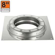 ALLFUEL HST 8 In. X 1 In. Anchor Plate For Double Wall Chimney Pipe