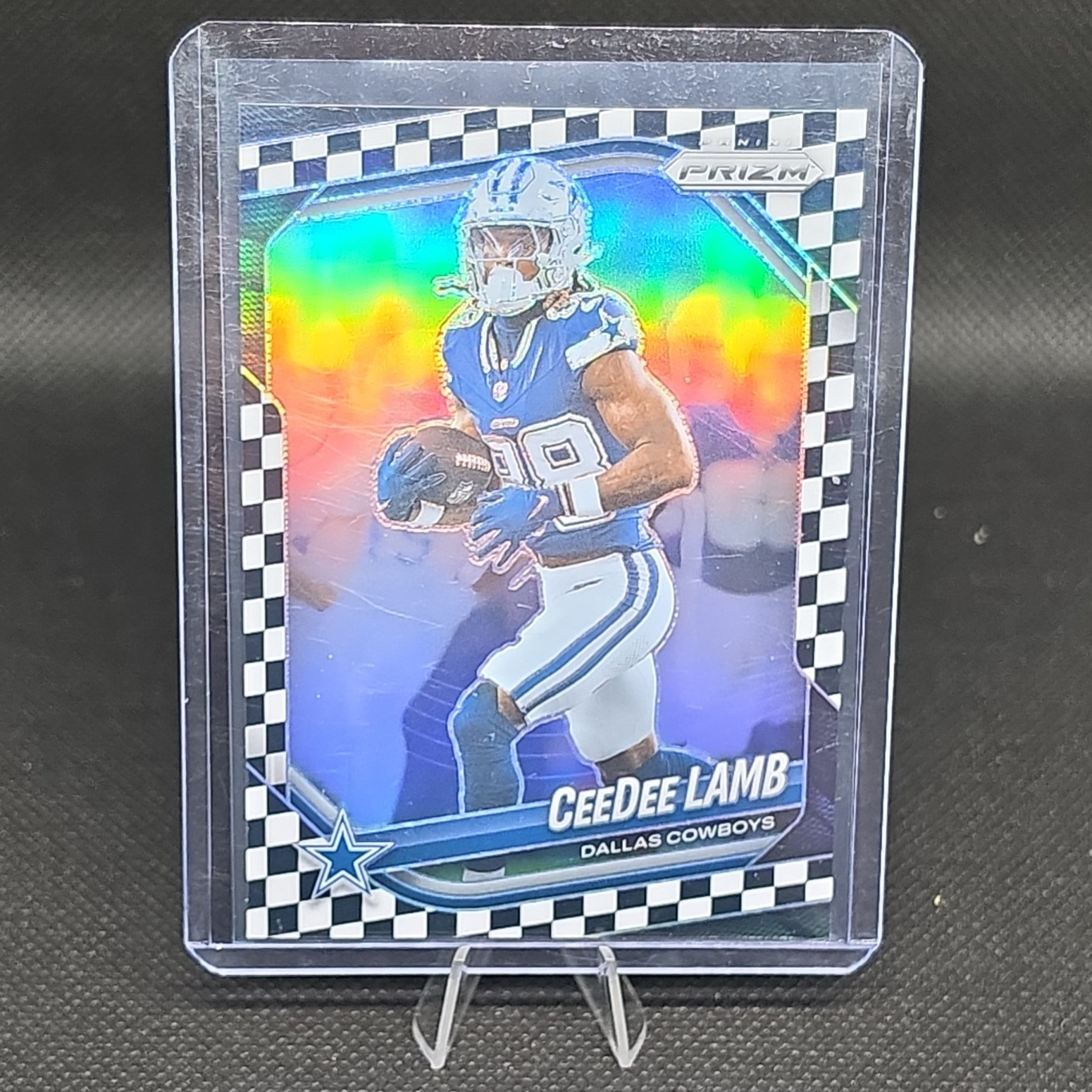 2025 Panini Prizm CeeDee Lamb #154 Black & White Checker Prizm Cowboys