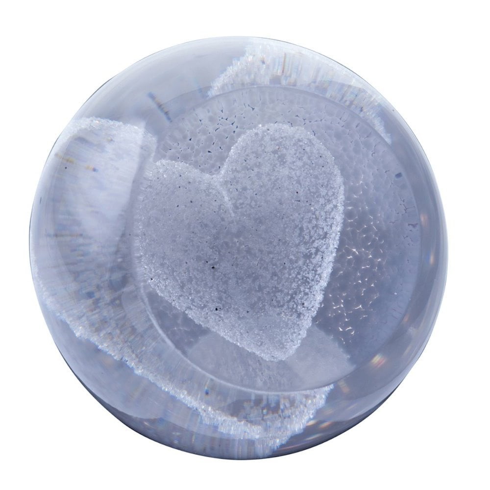 Caithness Glass Special Moments Silver Heart Paperweight U13093
