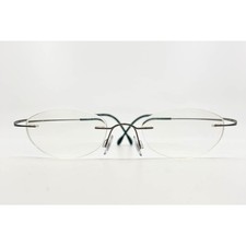 Silhouette Eyeglasses M7395 40 V6056 Rimless Oval Lens Metal Frames