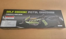 Alligator 80lb Black Fiberglass Pistol Crossbow W/12 Razor Bolts Included (B10)