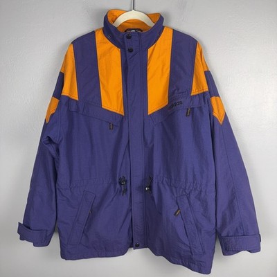Adidas Vintage 90s Windbreaker Jacket Lg Purple Orange Colorblock