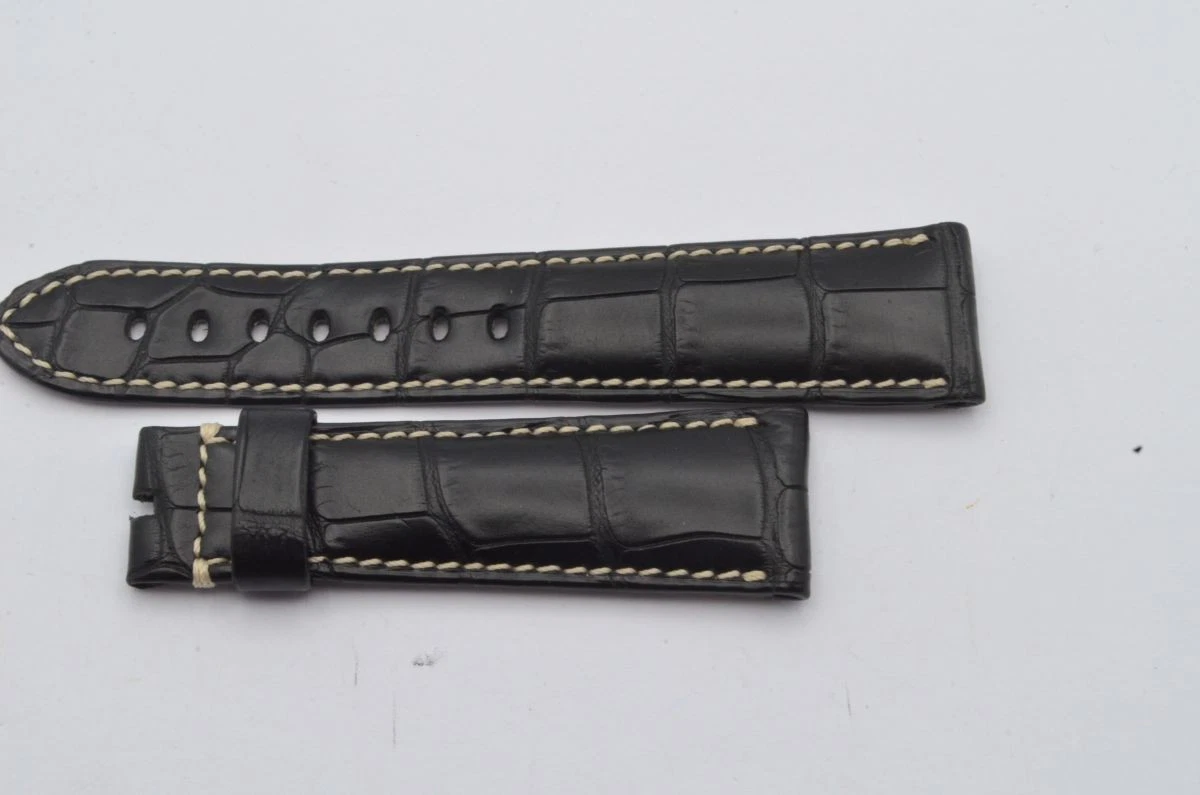 Cinturino Orologio Breguet In Pelle Nera Fatto A Mano – 21 Mm, Personalizzabile, Vietnam