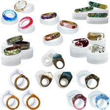 Resin Ring Silicone Mold for Liquid Clay Crafting, Resin Epoxy, Jewelry Makin...